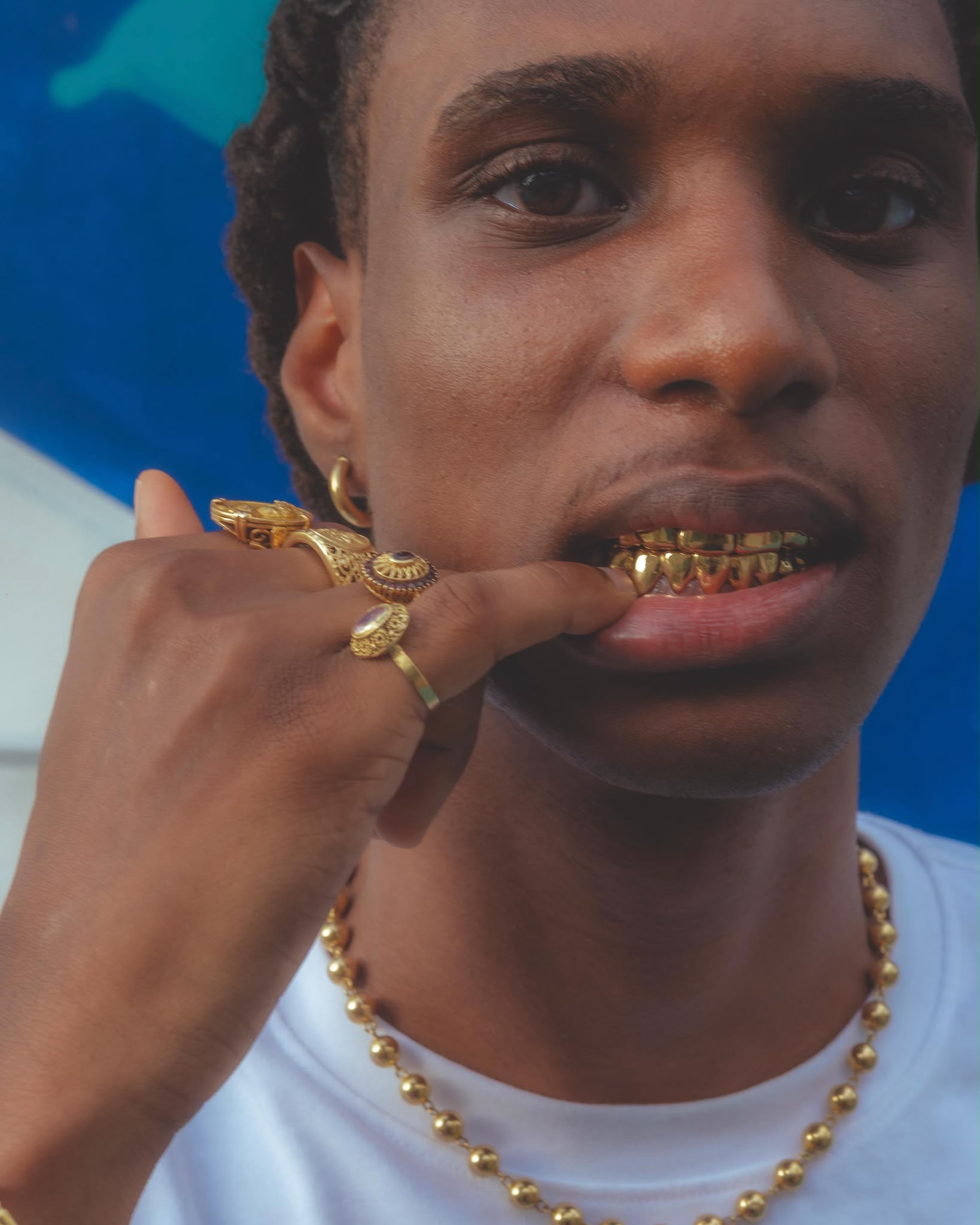 Grillz or, porté